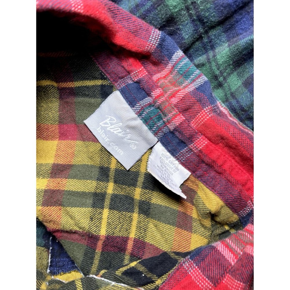 Blair Plaid floral Embroidered Top Medium - Picture 5 of 5